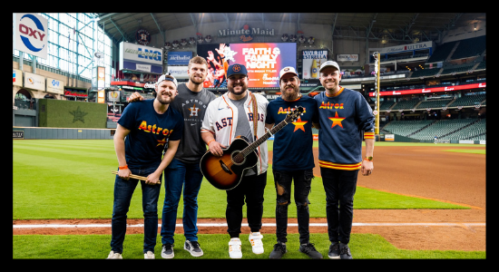 Micah Tyler and his band at Minute Maid Park